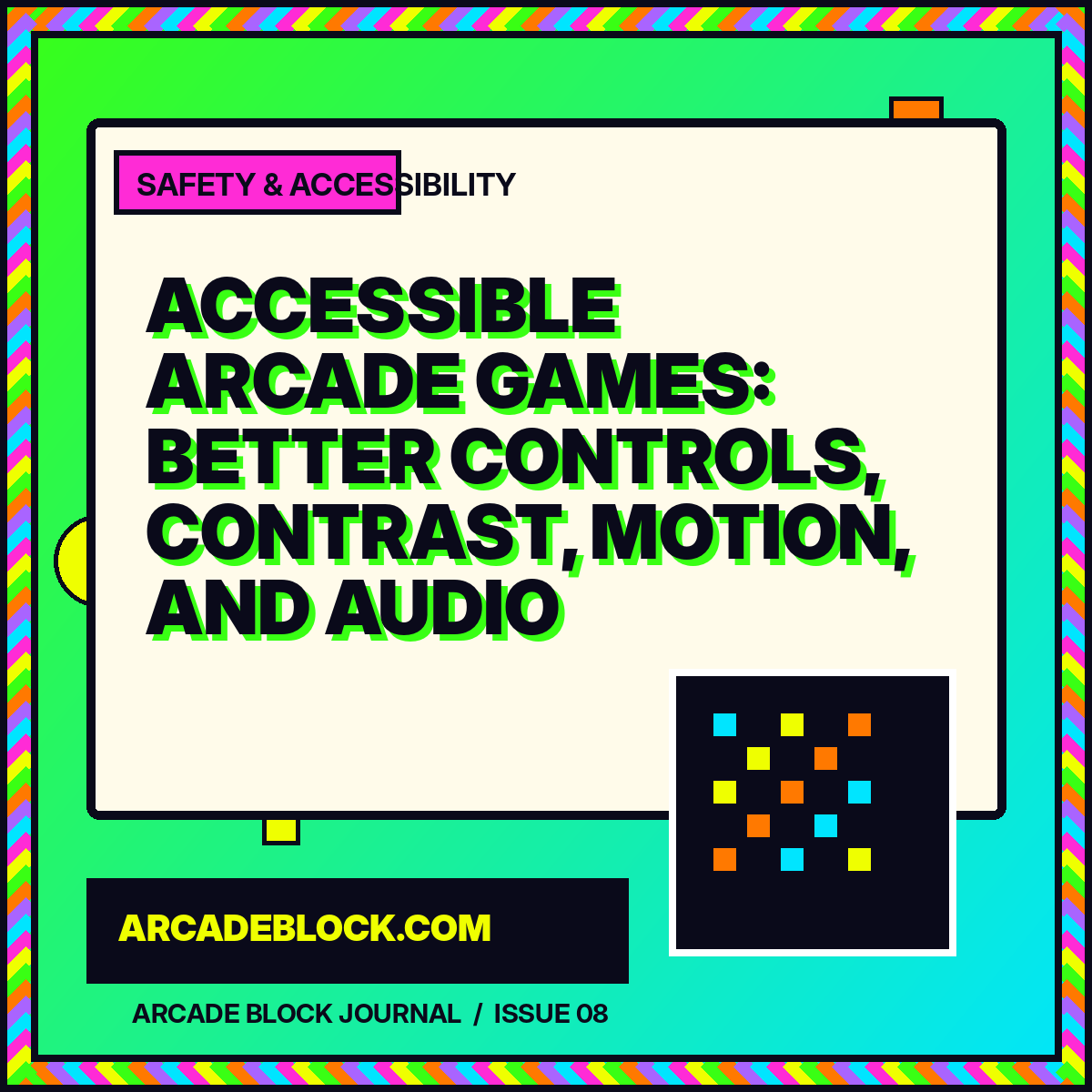 Accessible Arcade Games: Better Controls, Contrast, Motion, and Audio featured typography card