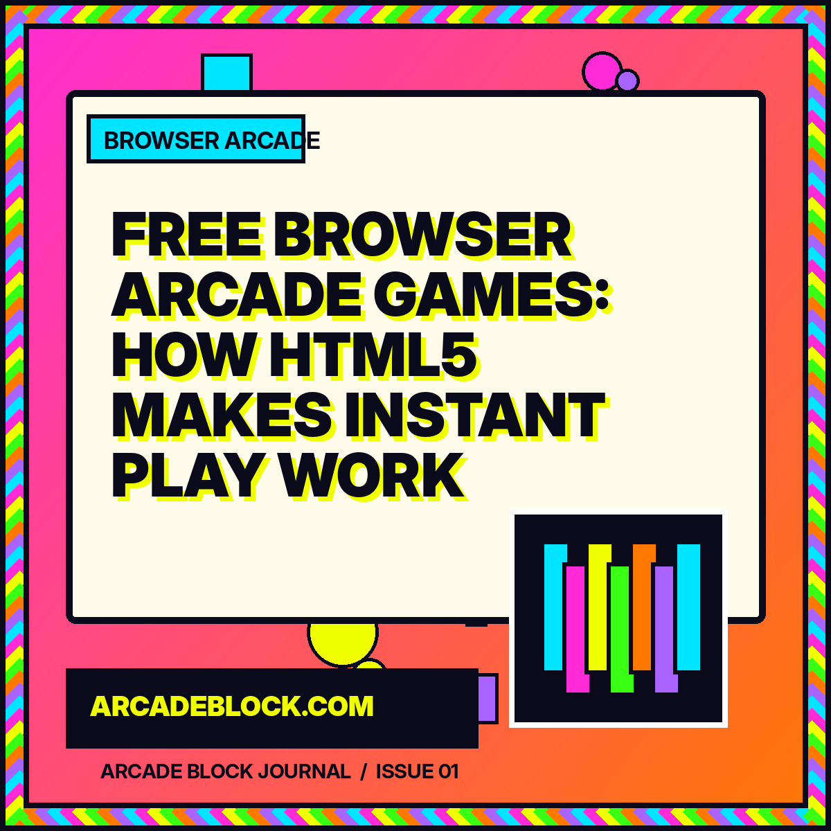 Free Browser Arcade Games: How HTML5 Makes Instant Play Work featured typography card