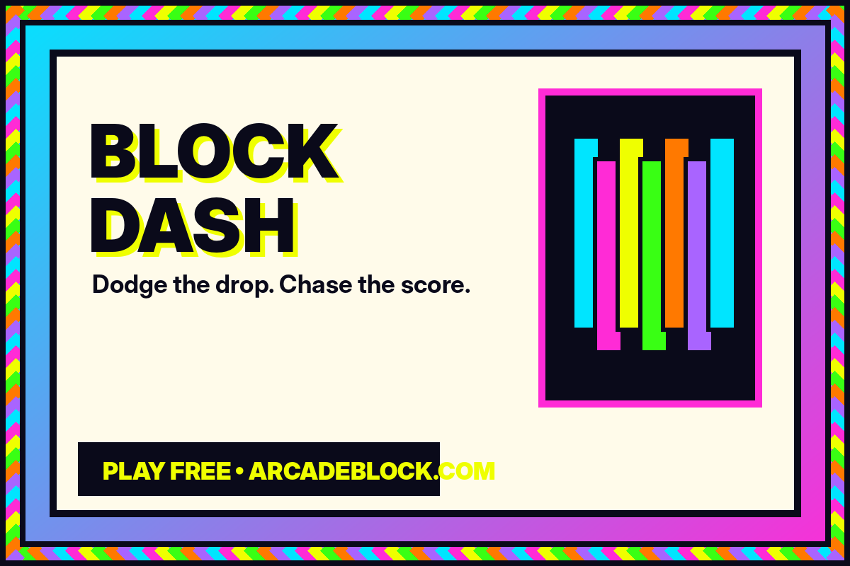 Block Dash neon arcade game cover