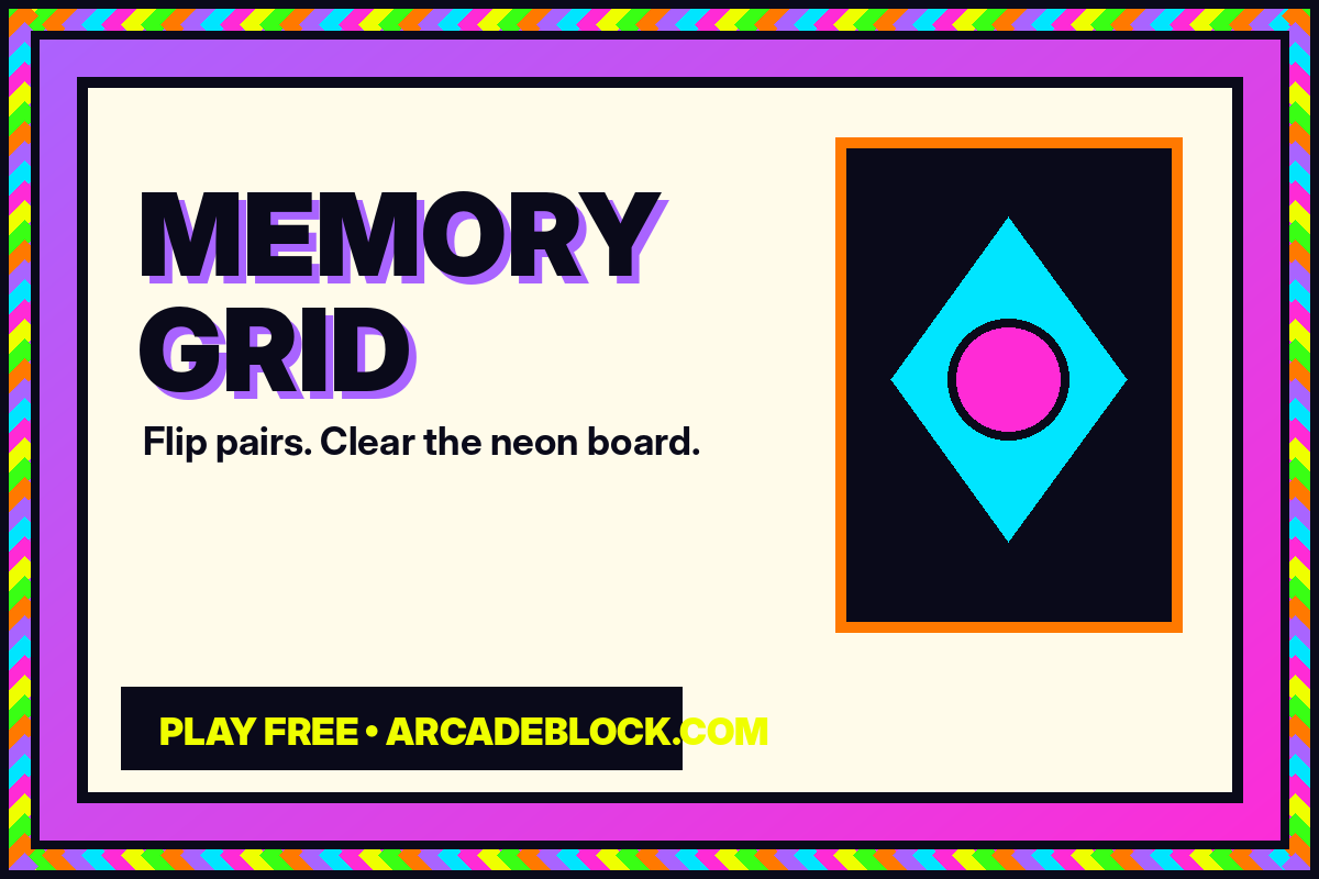 Memory Grid neon arcade game cover